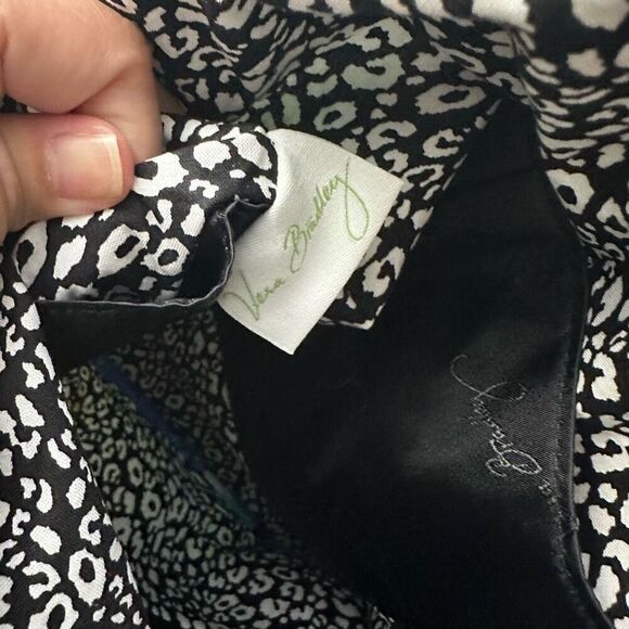 Vera Bradley Quilted Tote Shoulder Bag in CamoFloral pattern Blue Multi Large - Picture 8 of 9